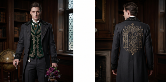 Men 2pc French Rococo Fashion 18th Century Suit Costume(HS) Bespoke Point