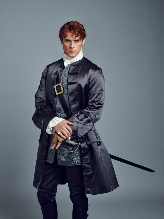 Men 3pc French Rococo Fashion 18th Century Suit Costume Hand Embroidery Free Lace Jabots & Cuff (HS-230) Bespoke Point