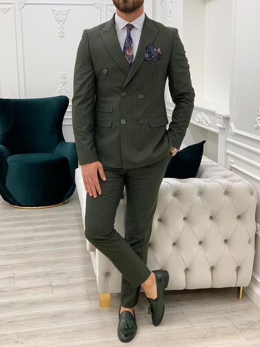 Men 2pc Green Cotton Suit (MS-05) Bespoke Point