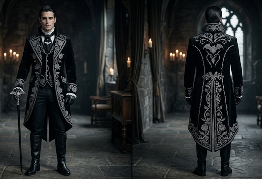 Men 2pc French Rococo Fashion 18th Century Suit Costume(HS) Bespoke Point
