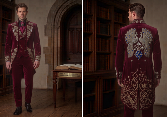 Men 2pc French Rococo Fashion 18th Century Suit Costume(HS) Bespoke Point