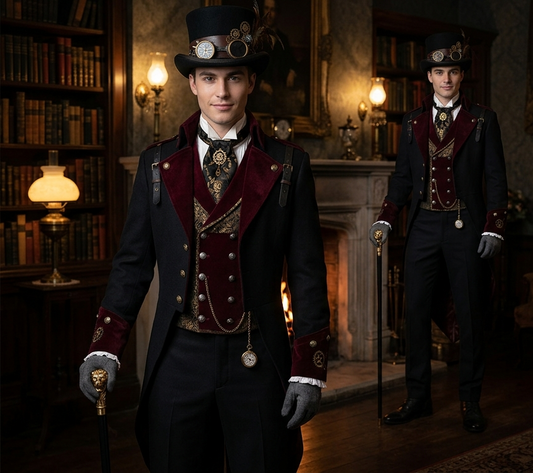 Men 2pc French Rococo Fashion 18th Century Suit Costume(HS) Bespoke Point
