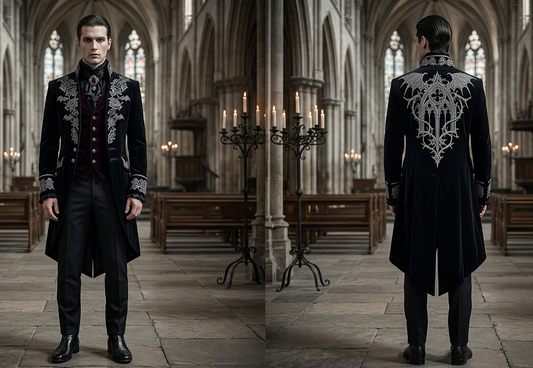 Men 2pc French Rococo Fashion 18th Century Suit Costume(HS) Bespoke Point