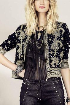Women Black Jacket (WS-124) Bespoke Point