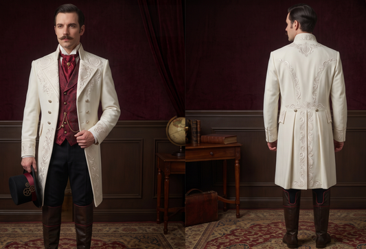 Men 2pc French Rococo Fashion 18th Century Suit Costume(HS) Bespoke Point