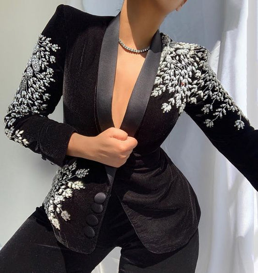 Women Black Jacket (WS-121) Bespoke Point