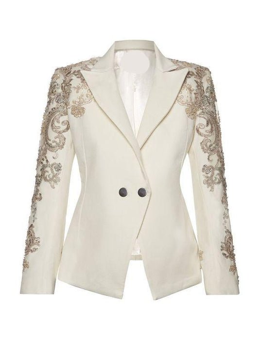 Women Ivory Jacket (WS-126) Bespoke Point