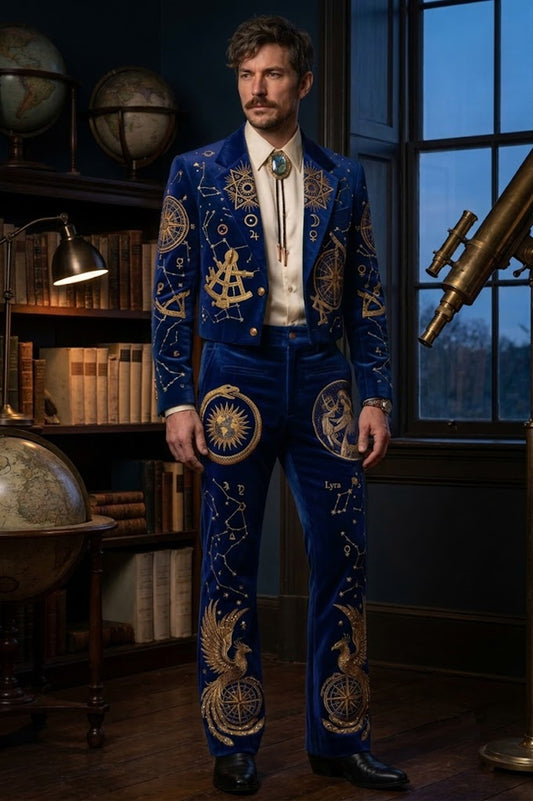 Men 2pc French Rococo Fashion 18th Century Suit Costume(HS) Bespoke Point