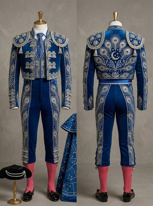 Men 2pc French Rococo Fashion 18th Century Suit Costume(HS) Bespoke Point