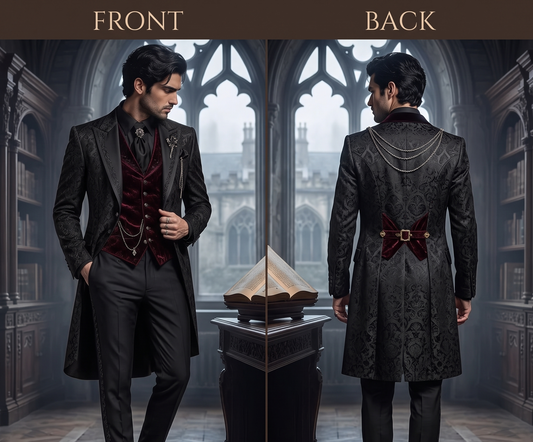 Men 2pc French Rococo Fashion 18th Century Suit Costume(HS) Bespoke Point