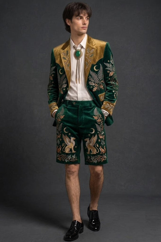Men 2pc French Rococo Fashion 18th Century Suit Costume(HS) Bespoke Point