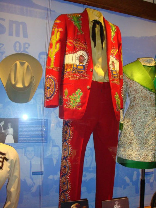 Men 2pc Red Embroidery Suit (NS-04) Bespoke Point