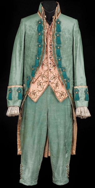 Men 3pc French Rococo Fashion 18th Century Suit Costume Hand Embroidery Free Lace Jabots & Cuff (HS-212) Bespoke Point