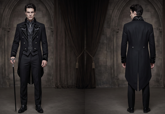 Men 2pc French Rococo Fashion 18th Century Suit Costume(HS) Bespoke Point