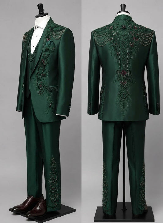 Men 2pc French Rococo Fashion 18th Century Suit Costume(HS) Bespoke Point