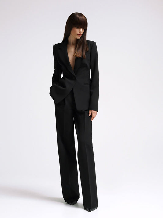Women Black 2pc Suit (WS-27) Bespoke Point