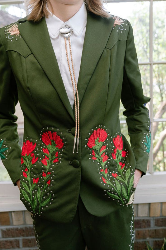Men 3pc French Rococo Fashion 18th Century Suit Costume Hand Embroidery Free Lace Jabots & Cuff(HS-254) Bespoke Point