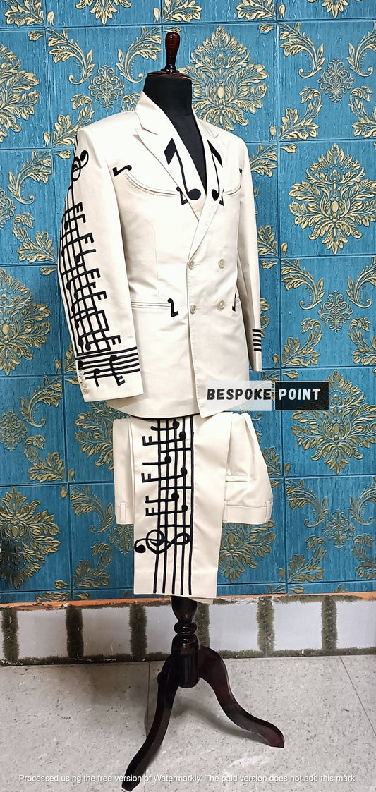 Men 2pc Ivory Suit (BC-06) Bespoke Point