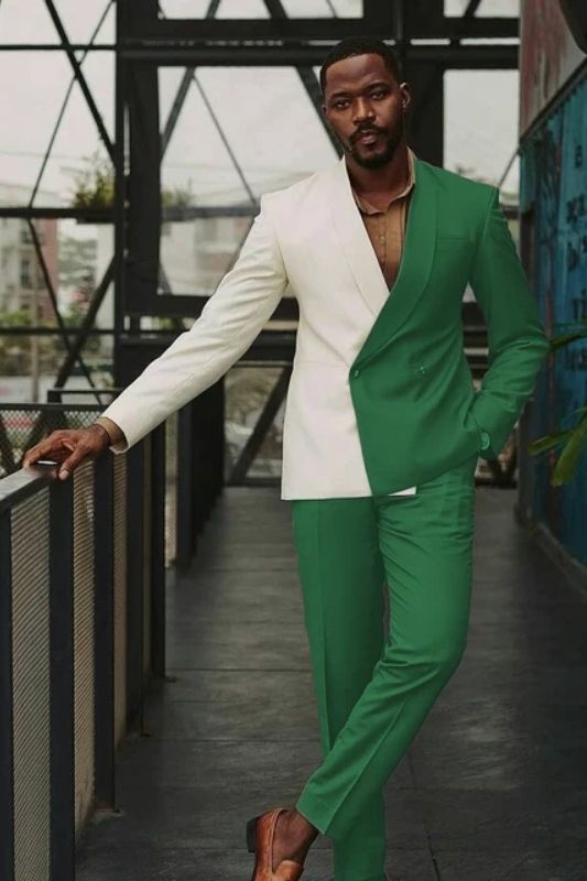 Men 2pc White Cotton Suit (MS-64) Bespoke Point