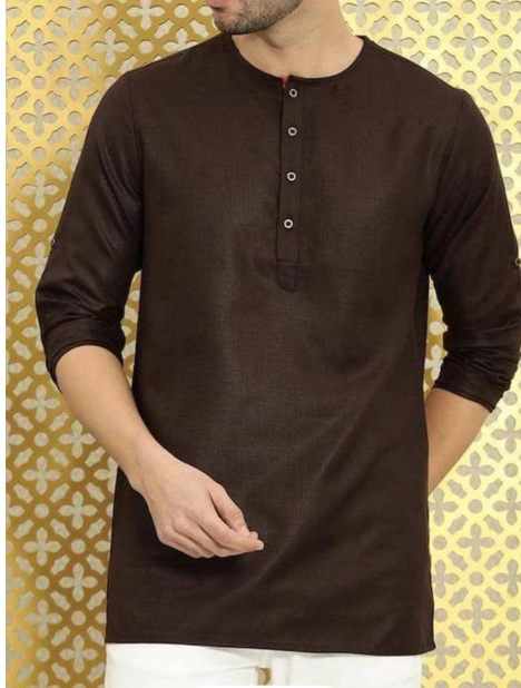 Men Brown Kurta Shirt (BC-49) Bespoke Point