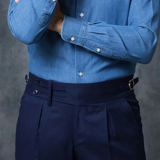 Men Blue Gurkha Pant (BP-28) Bespoke Point