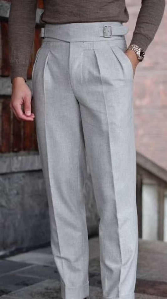 Men Light Gray Gurkha Pant (BP-21) Bespoke Point