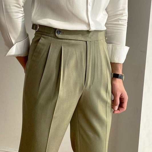 Men Olive Green Gurkha Pant (BP-02) Bespoke Point