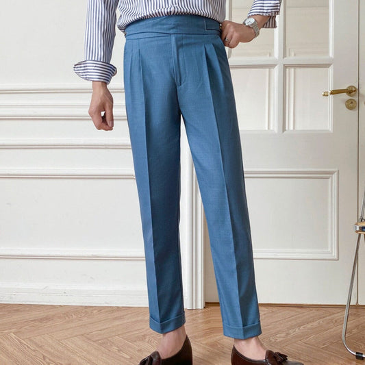 Men Light Blue Gurkha Pant (BP-06) Bespoke Point
