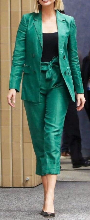 Women Green 2pc Suit (WS-123) Bespoke Point