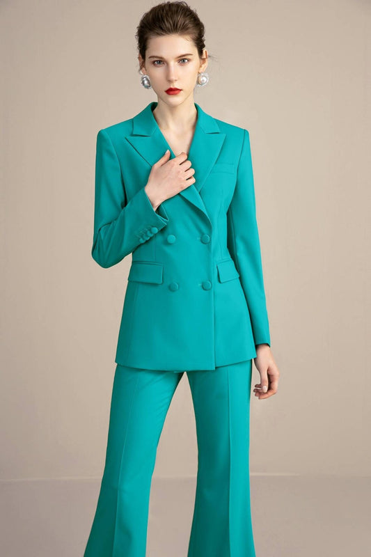 Women Green Blazer Dress (WS-88) Bespoke Point