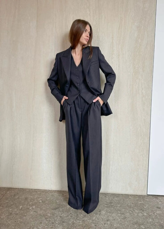 Women Black 3pc Suit (WS-92) Bespoke Point