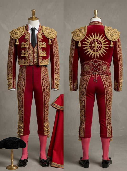 Men 2pc French Rococo Fashion 18th Century Suit Costume(HS) Bespoke Point