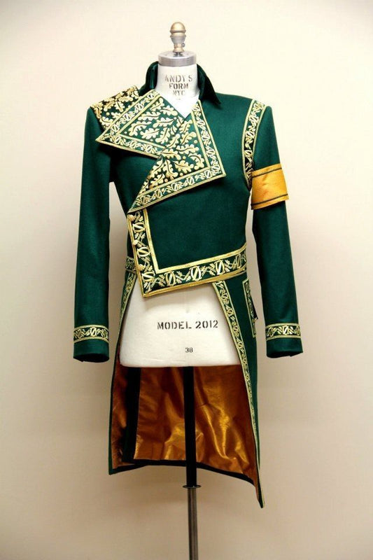 Men 3pc French Rococo Fashion 18th Century Suit Costume Hand Embroidery Free Lace Jabots & Cuff (HS-217) Bespoke Point