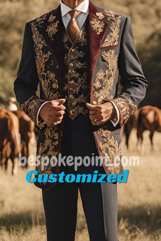 Men 2pc Suits (NS-392) Bespoke Point