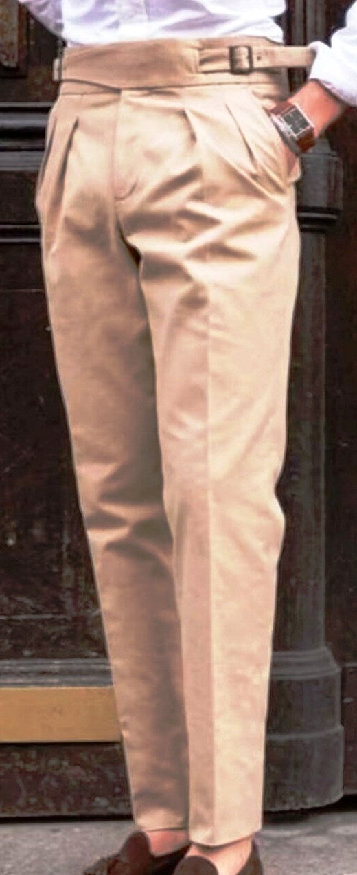 Men Beige Gurkha Pant (BP-29) Bespoke Point