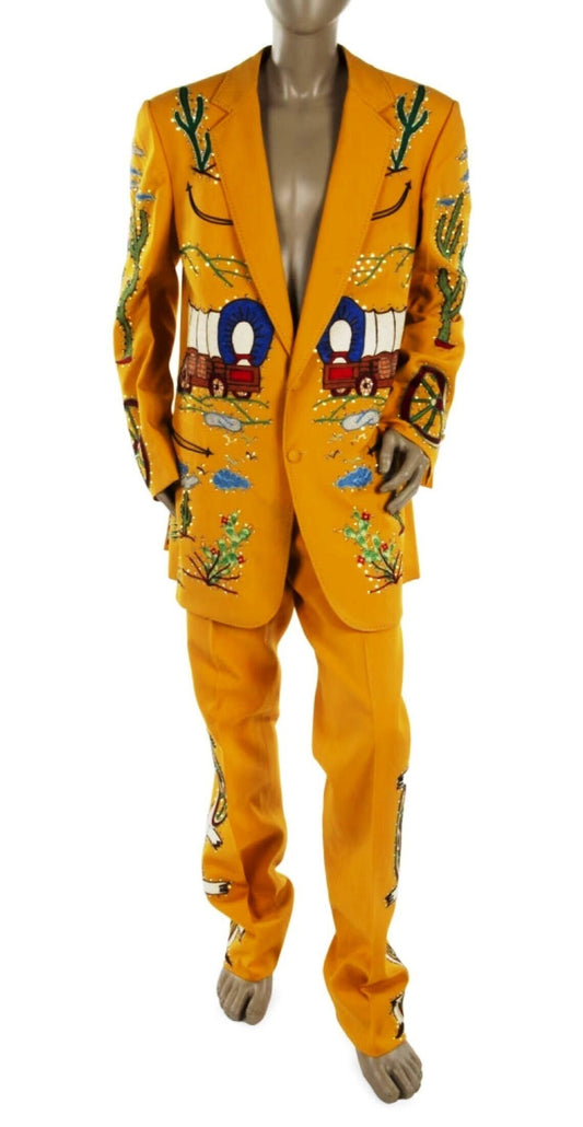 Men 2pc Yellow Suit (NS-01) Bespoke Point