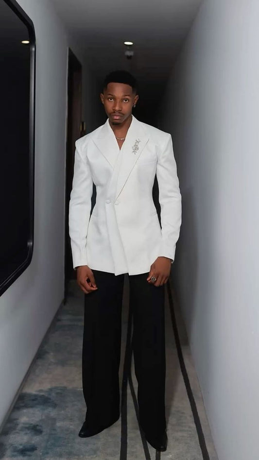 Men 2pc White Cotton Suit (MS-71) (Copy) Bespoke Point