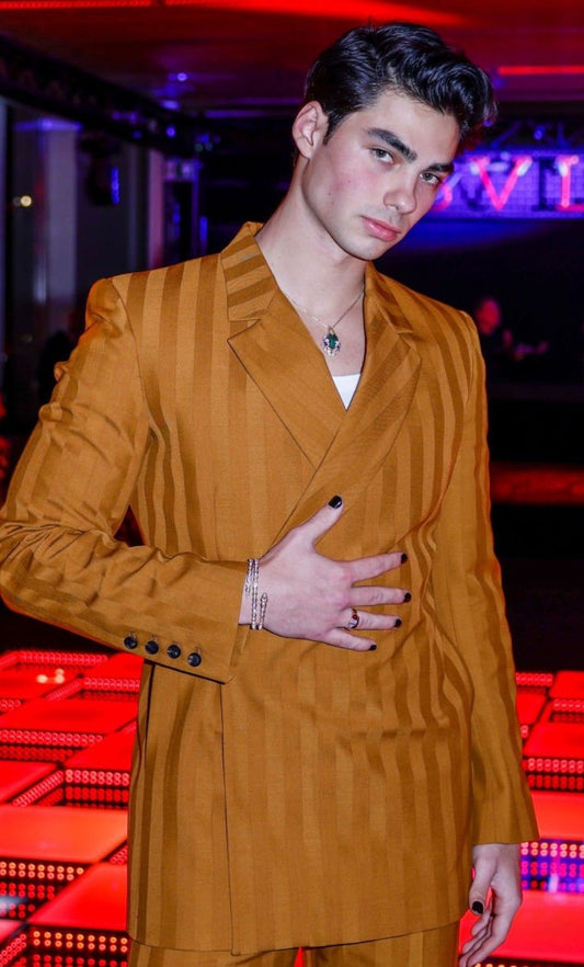 Men 2pc Mustard Cotton Suit (MS-41) Bespoke Point