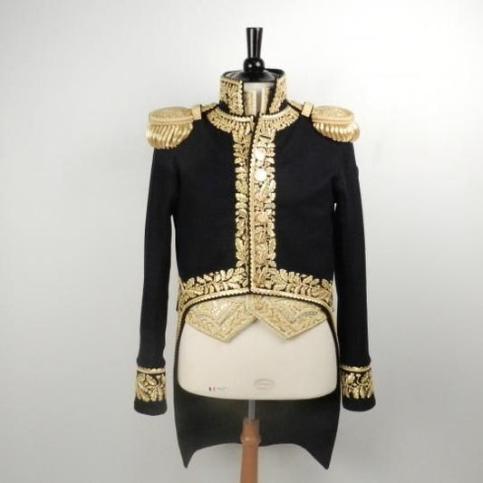 Men 3pc French Rococo Fashion 18th Century Suit Costume Hand Embroidery Free Lace Jabots & Cuff (HS-74) Bespoke Point