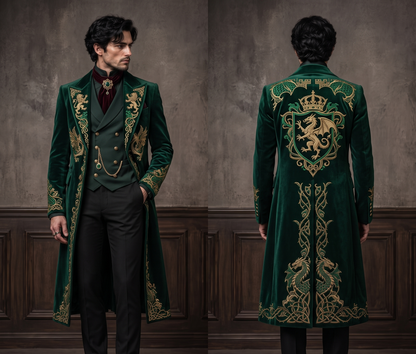 Men 2pc French Rococo Fashion 18th Century Suit Costume(HS) Bespoke Point