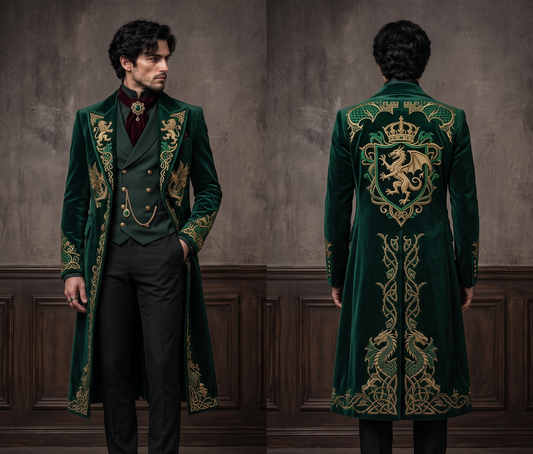 Men 2pc French Rococo Fashion 18th Century Suit Costume(HS) Bespoke Point
