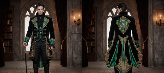 Men 2pc French Rococo Fashion 18th Century Suit Costume(HS) Bespoke Point
