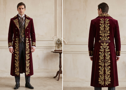 Men 2pc French Rococo Fashion 18th Century Suit Costume(HS) Bespoke Point