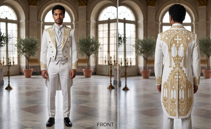 Men 2pc French Rococo Fashion 18th Century Suit Costume(HS) Bespoke Point