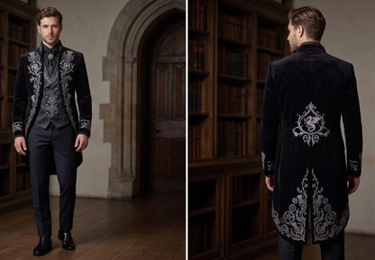 Men 2pc French Rococo Fashion 18th Century Suit Costume(HS) Bespoke Point
