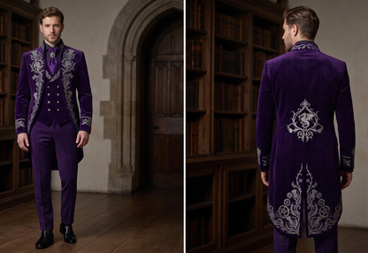 Men 2pc French Rococo Fashion 18th Century Suit Costume(HS) Bespoke Point