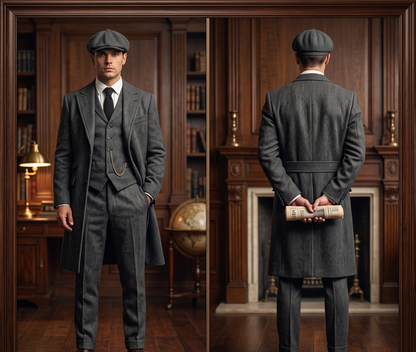 Men 2pc French Rococo Fashion 18th Century Suit Costume(HS) Bespoke Point