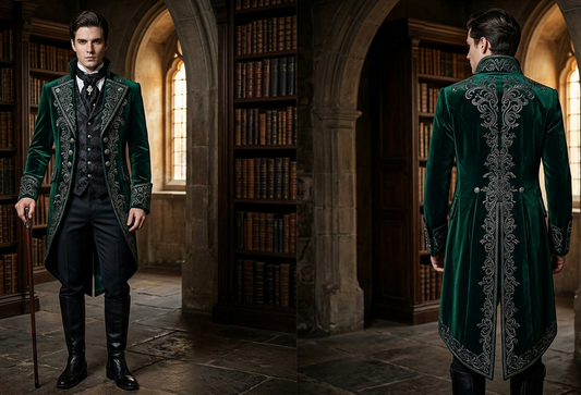 Men 2pc French Rococo Fashion 18th Century Suit Costume(HS) Bespoke Point
