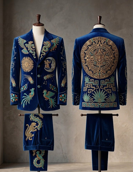 Men 2pc French Rococo Fashion 18th Century Suit Costume(HS) Bespoke Point