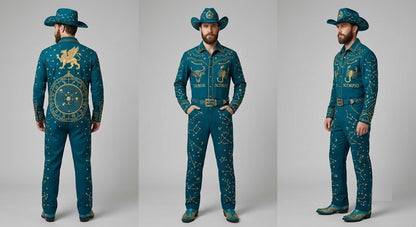 Men 2pc French Rococo Fashion 18th Century Suit Costume(HS) Bespoke Point